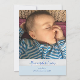 Foto Tack och Baby-vykort