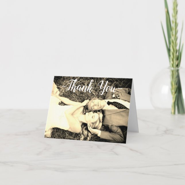 Foto Tack Sepia - Notkort Kort (Framsida)