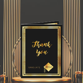 Foto Tack student svart guld 2025 Kort