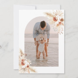 Foto - tackkort, Boho Birthday Tack Inbjudningar