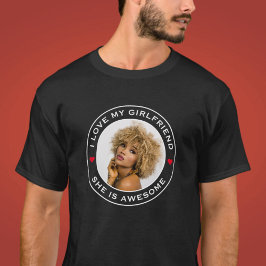 Foto Text Hjarta Jag älskar min fantastiska flickv T Shirt