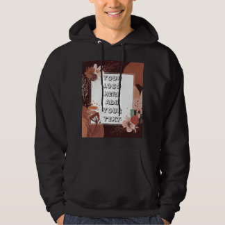 Foto Text Logotyp Blommig Boho Tröja Hoodie