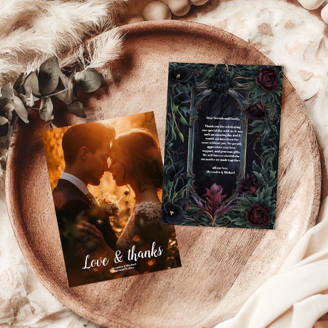 Foto tills döden gör oss del av Gothic Halloween W Tack Kort (Skapare uppladdad)