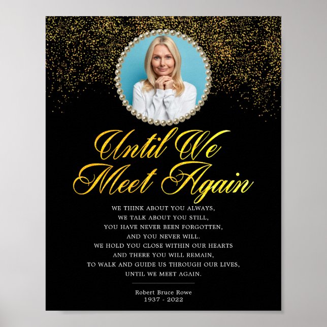 Foto Tills vi ses igen Begravningsdikt Skylt (Framsidan)