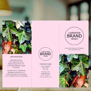 Foto trifold Rosa Brochure Modern Business Logotyp