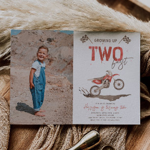 Foto TWO Fast Dirt Bike Birthday-inbjudan Inbjudningar