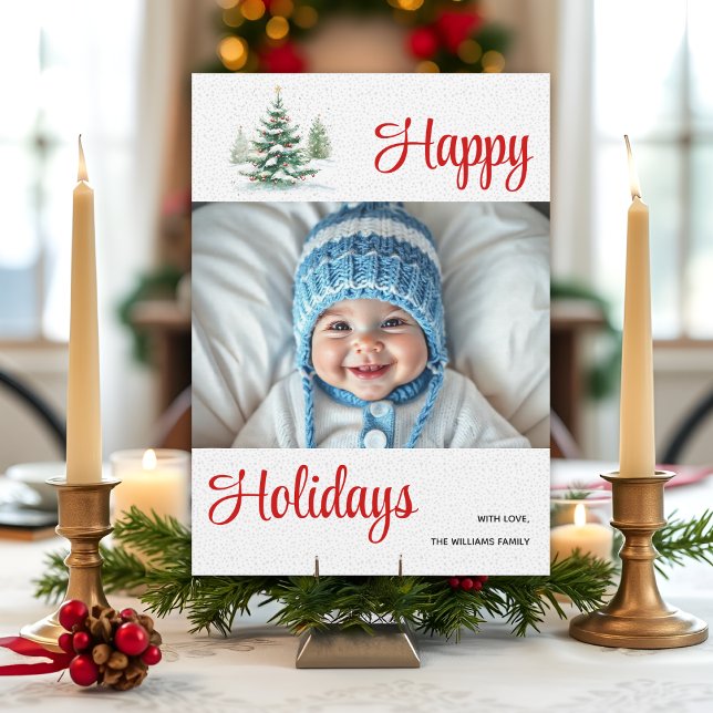 Foto utanför Julgran Glad helg Julkort (Skapare uppladdad)