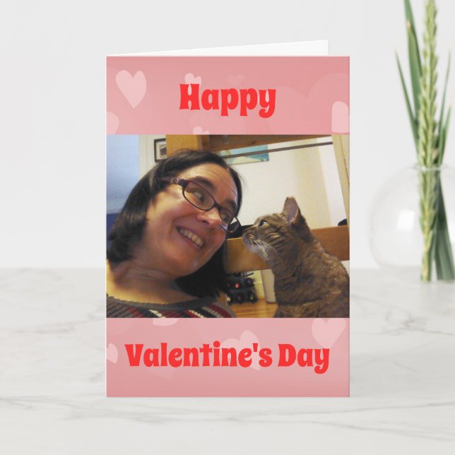 Foto valentines day Hund Cat Pappa Mamma Helgkort (Framsida)