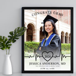 Foto Välkomstskylt för medicine studentexamen Poster