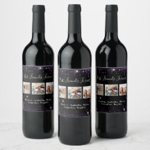 Foto vänner för evigt svart lila glitterdamm