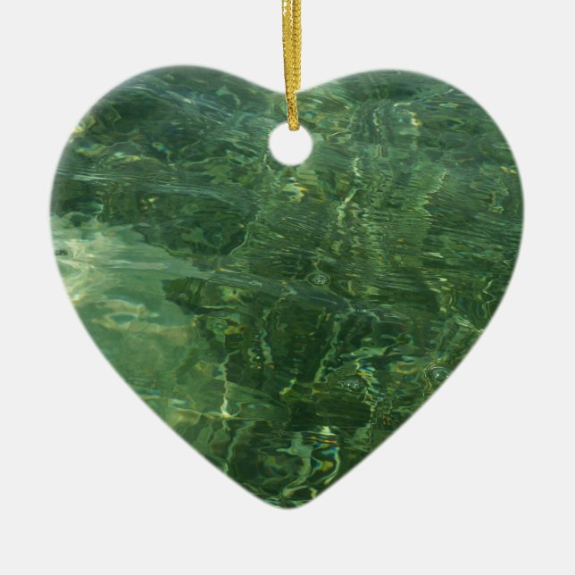 Foto vatten över Sea Grass II (blått och Grönt) Julgransprydnad Keramik (Framsidan)