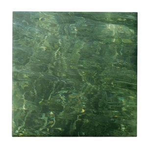 Foto vatten över Sea Grass II (blått och Grönt) Kakelplatta