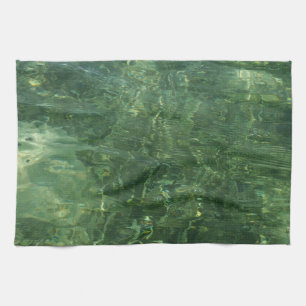 Foto vatten över Sea Grass II (blått och Grönt) Kökshandduk