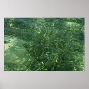 Foto vatten över Sea Grass II (blått och Grönt) Poster