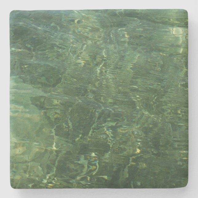 Foto vatten över Sea Grass II (blått och Grönt) Stenunderlägg (Framsidan)