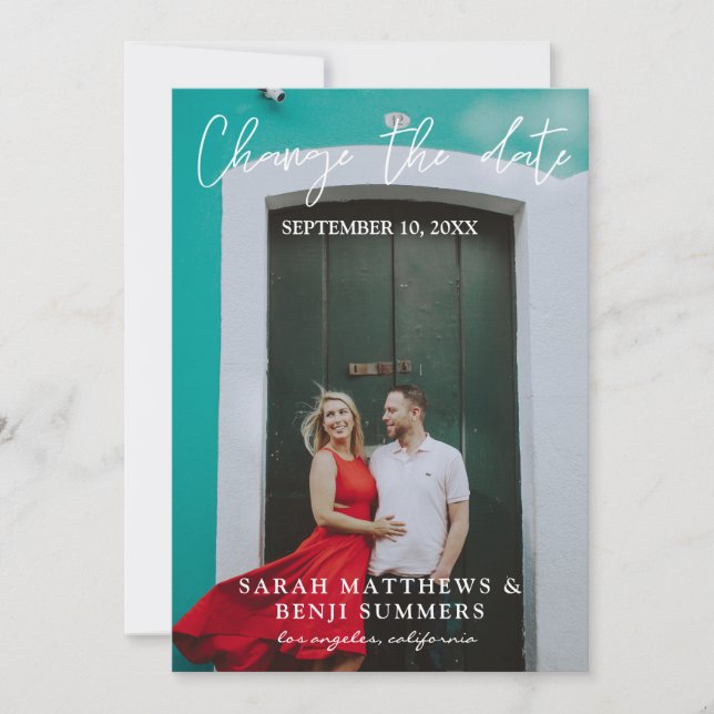 Foto - Vertikal Ändra datum Inbjudningar (Framsida)