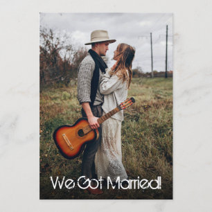 Foto Vi Gift Oss Gitarr Country Bröllop Inbjudningar