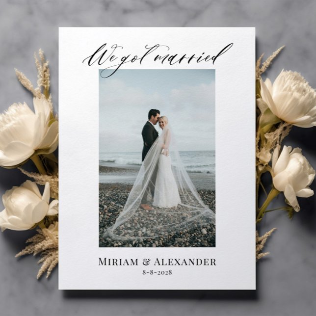 Foto Vi har gifte oss med Bröllop-vykort Vykort (Skapare uppladdad)