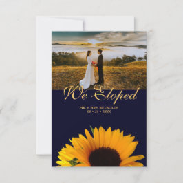 Foto vi har utvecklat ett meddelande om marinblå B Inbjudningar