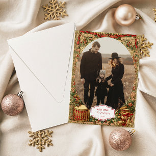 Foto Victorian Holiday Garland Jul Julkort