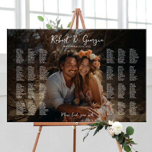 Foto vigsel sittplatskarta elegant sittplan poster