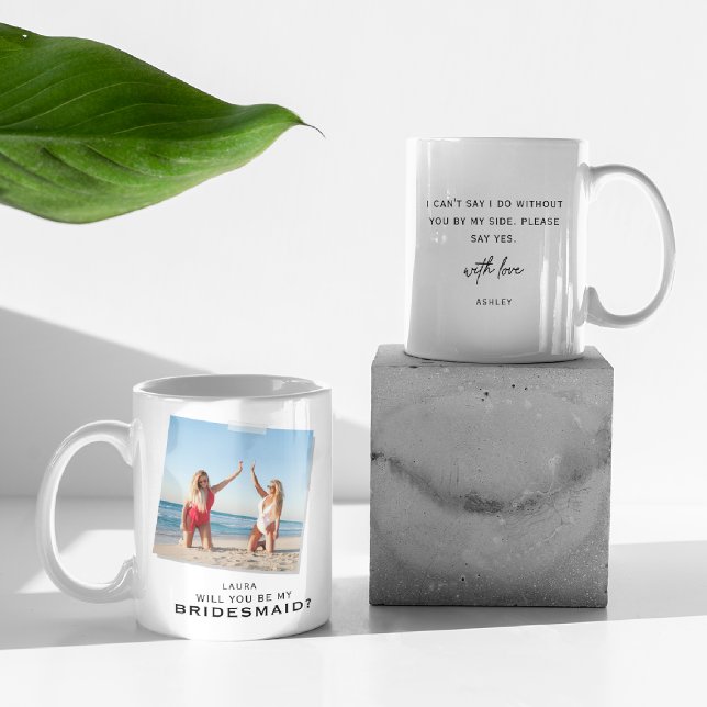 Foto 'Vill du vara min brudtärna? Minnessak' Kaffemugg (Skapare uppladdad)