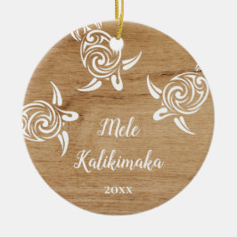 FOTO Vita Sköldpaddor | Mele Kalikimaka Julgransprydnad Keramik