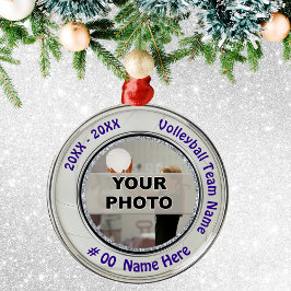 Foto Volleyball Ornaments Personlig Team Gifts Julgransprydnad Metall