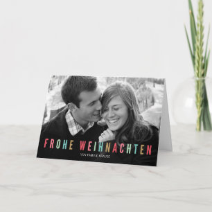Foto Weihnachtskarte   Bunte Weihnachten Helgkort