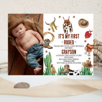 Foto Western Cactus My First Rodeo Cowboy 1:a