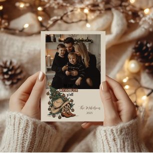 Foto Western God Jul allesammans Julkort