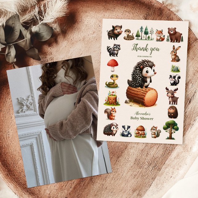 Foto Woodland Animals Baby Shower Tack för ditt ko (Skapare uppladdad)