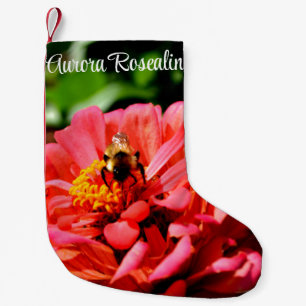 Fotoalbumin av elgant röd blommigt liten julstrumpa