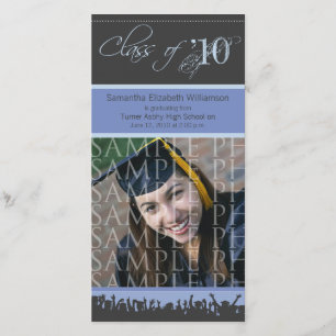 Fotoannonsering i Cap & Gown Studenten (lilac) Meddelande