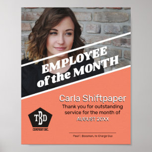 Fotoanställd vid månadsersättningen poster