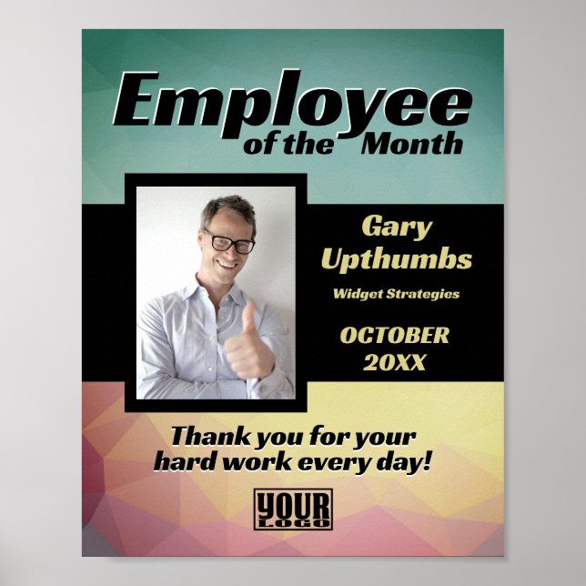 Fotoanställd visning för månaden eller hämtning poster (Framsidan)