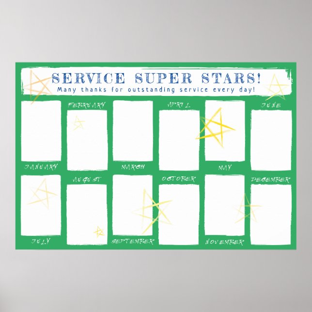 Fotoanställd visning för månadsredovisning poster (Framsidan)