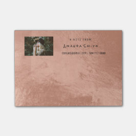 Fotoanteckning Namn Ocean Ro Guld Metallic Post-it Block