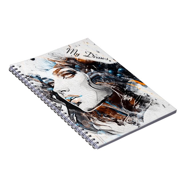 Fotoanteckningsbok för den estetiska Porträtt Spir Anteckningsbok (Högra Sidan)