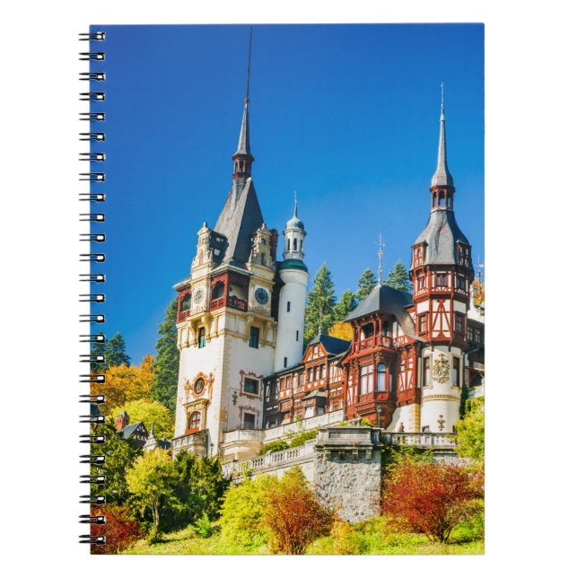 Fotoanteckningsbok Peles castle Sinaia Anteckningsbok Med Spiral (Framsidan)