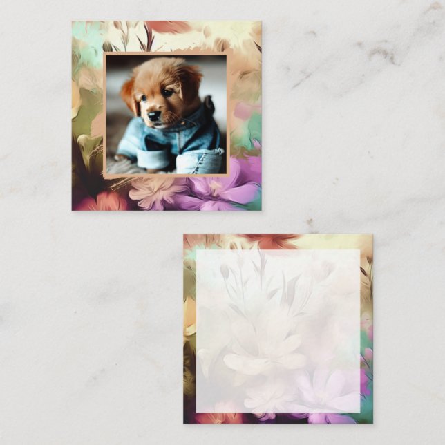 Fotoanteckningskort för speciell Blommigt Anteckningskort (Fram/baksida)