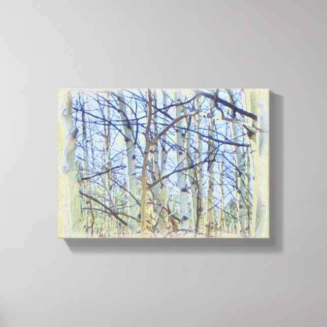 Fotoarbetsytan aspen träd canvastryck (Framsida)