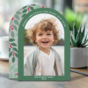 Fotoarkiv med botanisk baksida julkort