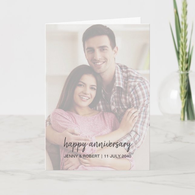 Fotoårsdag för det moderna Trendigets Snyggt Kort (Framsida)
