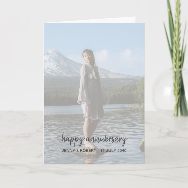 Fotoårsdag för det moderna Trendigets Snyggt Kort (Framsida)
