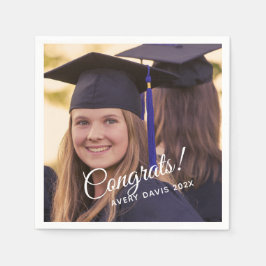 Fotoårsklass för studenten 2024 pappersservett