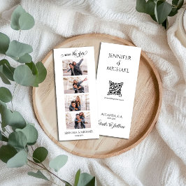 Fotoautomat Kalligrafi manus Foto med QR-kod Spara Datumet