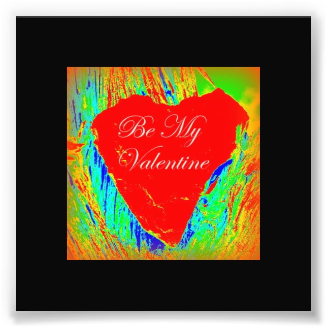 fotoavtryck av röd hjärtvalentin fototryck (Framsidan)