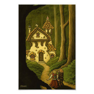 fotoavtryck för hansel & gretel-sagobild fototryck
