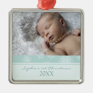 Fotobaby 1st prydnad för jul julgransprydnad metall
